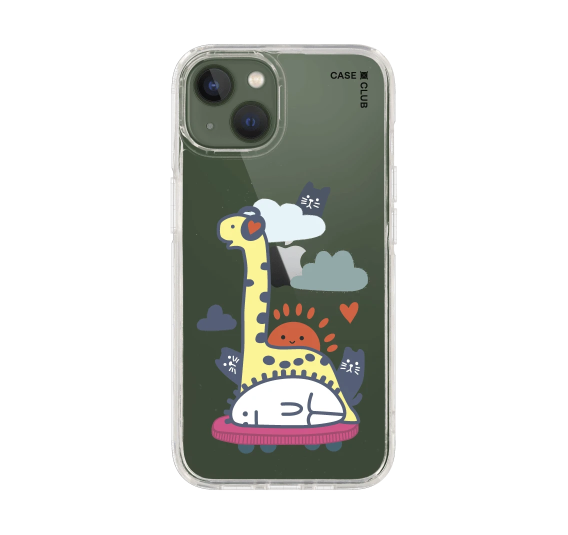 brachiosaurus on headphone